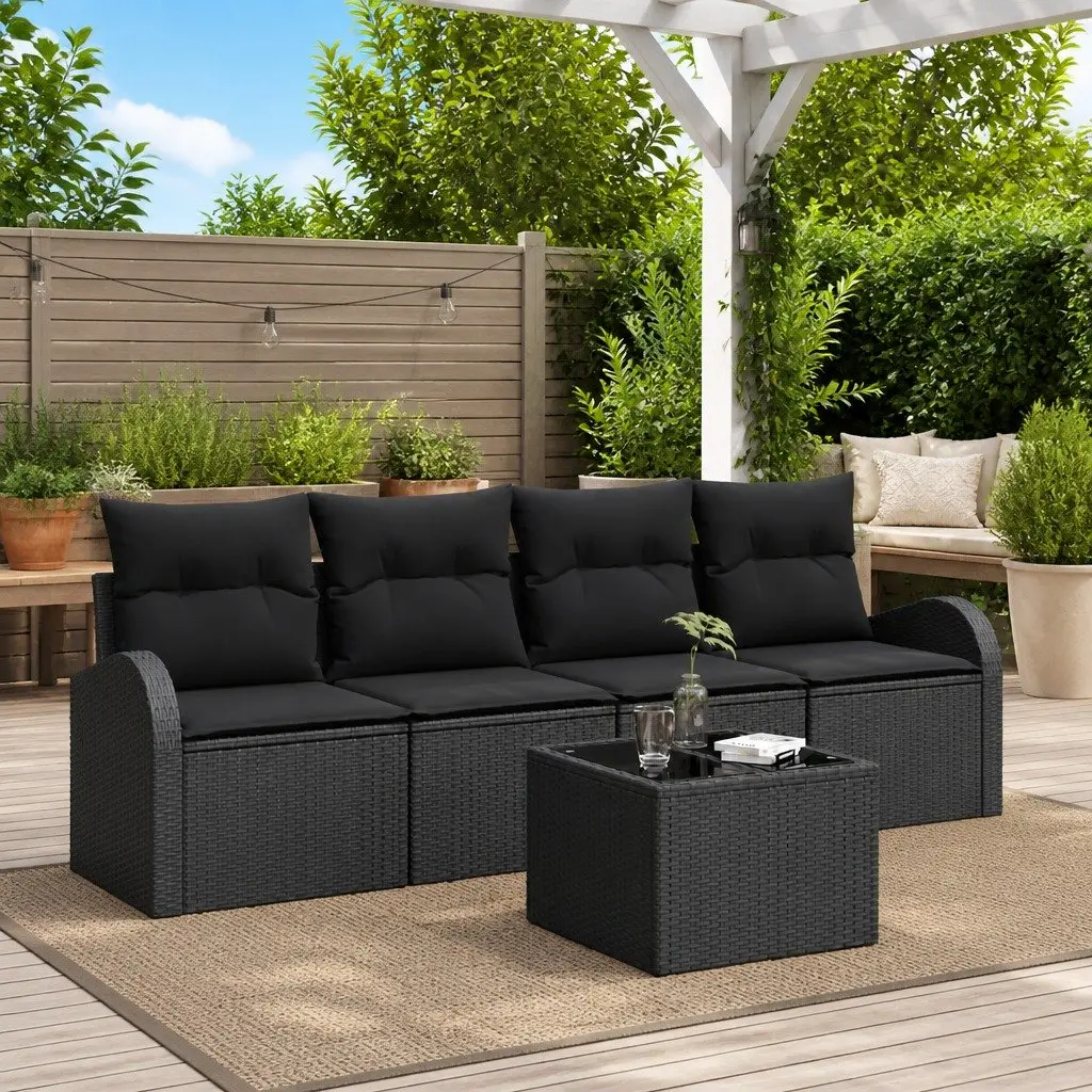 Black Modular Outdoor Sofa Set