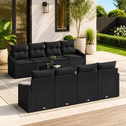 Compact and Modern 9-Piece Outdoor Sofa Set