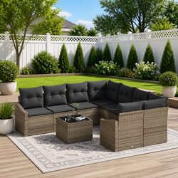 Concise Description of 9-Piece Outdoor Sofa Set