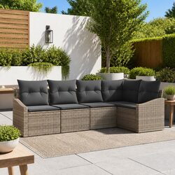 Chic Grey Outdoor Sofa Set - 5 Pieces