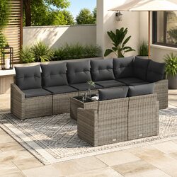 Compact 9-Piece Outdoor Sofa Set for Gatherings