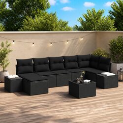 Compact and Sturdy 8-Piece Modular Sofa Set for Outdoors