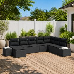Concise and Stylish 8-Piece Modular Sofa Set for Outdoors