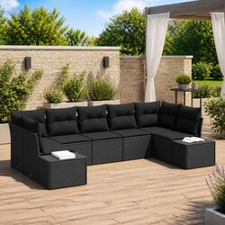 Concise 7-Piece Modular Sofa Set for Outdoor Use