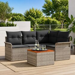 Compact 5-Piece Modular Garden Sofa Set with Table