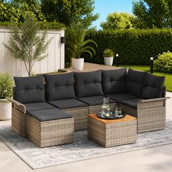 Concise 7-Piece Outdoor Sofa Set for Your Patio