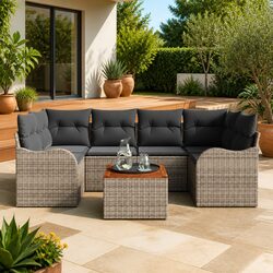 Compact 7-Piece Garden Sofa Set for Outdoor Spaces