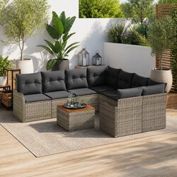 Your New 9-Piece Grey Outdoor Sofa Set Awaits