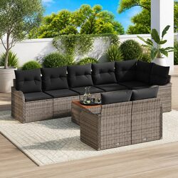 Compact and Confident 9-Piece Garden Sofa Set