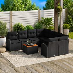 Concise and Strong 9-Piece Modular Garden Sofa Set