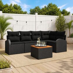 Compact Modular Garden Sofa Set 6 pcs for Outdoor Fun
