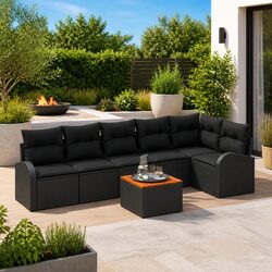 Compact and Versatile 7-Piece Modular Sofa Set