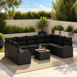 Compact and Stylish 10-Piece Modular Outdoor Sofa Set