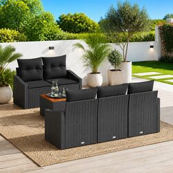 Compact and Modern 6-Piece Outdoor Sofa Set