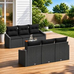 Modular 7-Piece Outdoor Sofa Set: Compact and Elegant
