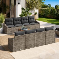 Compact 9-Piece Garden Sofa Set - Functional and Stylish