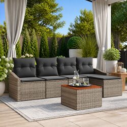 Compact and Stylish 6 Piece Modular Garden Sofa Set