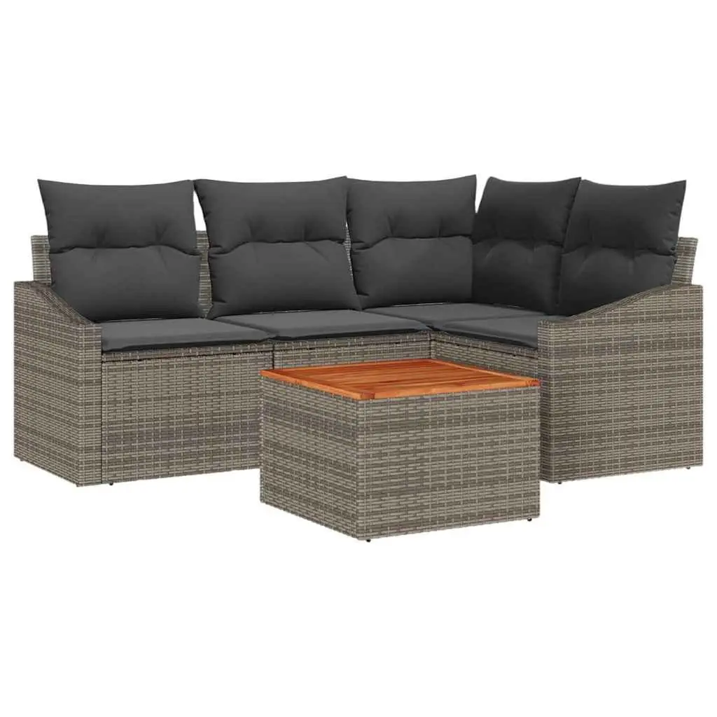 Garden Sofa Set 5 Pieces Modular Outdoor Furniture Patio Lounge with Cushions