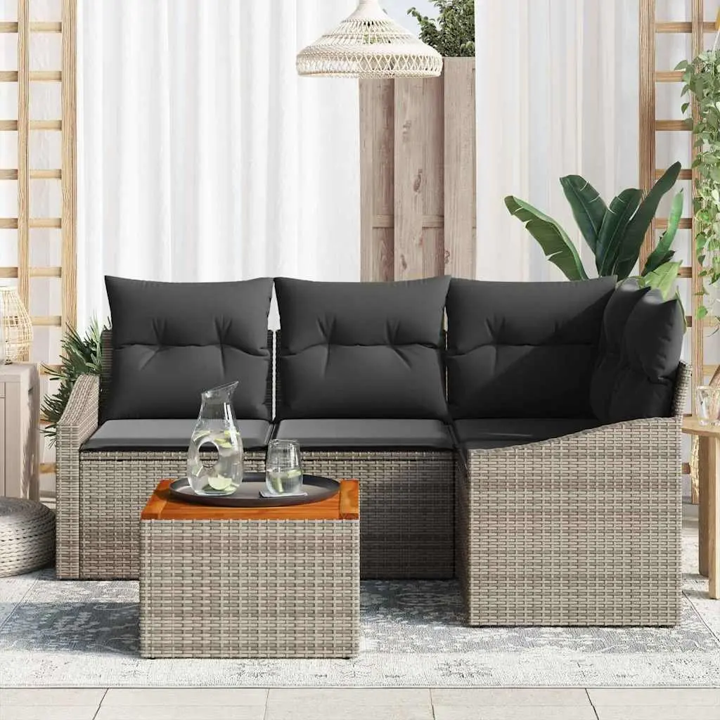 Garden Sofa Set 5 Pieces Modular Outdoor Furniture Patio Lounge with Cushions