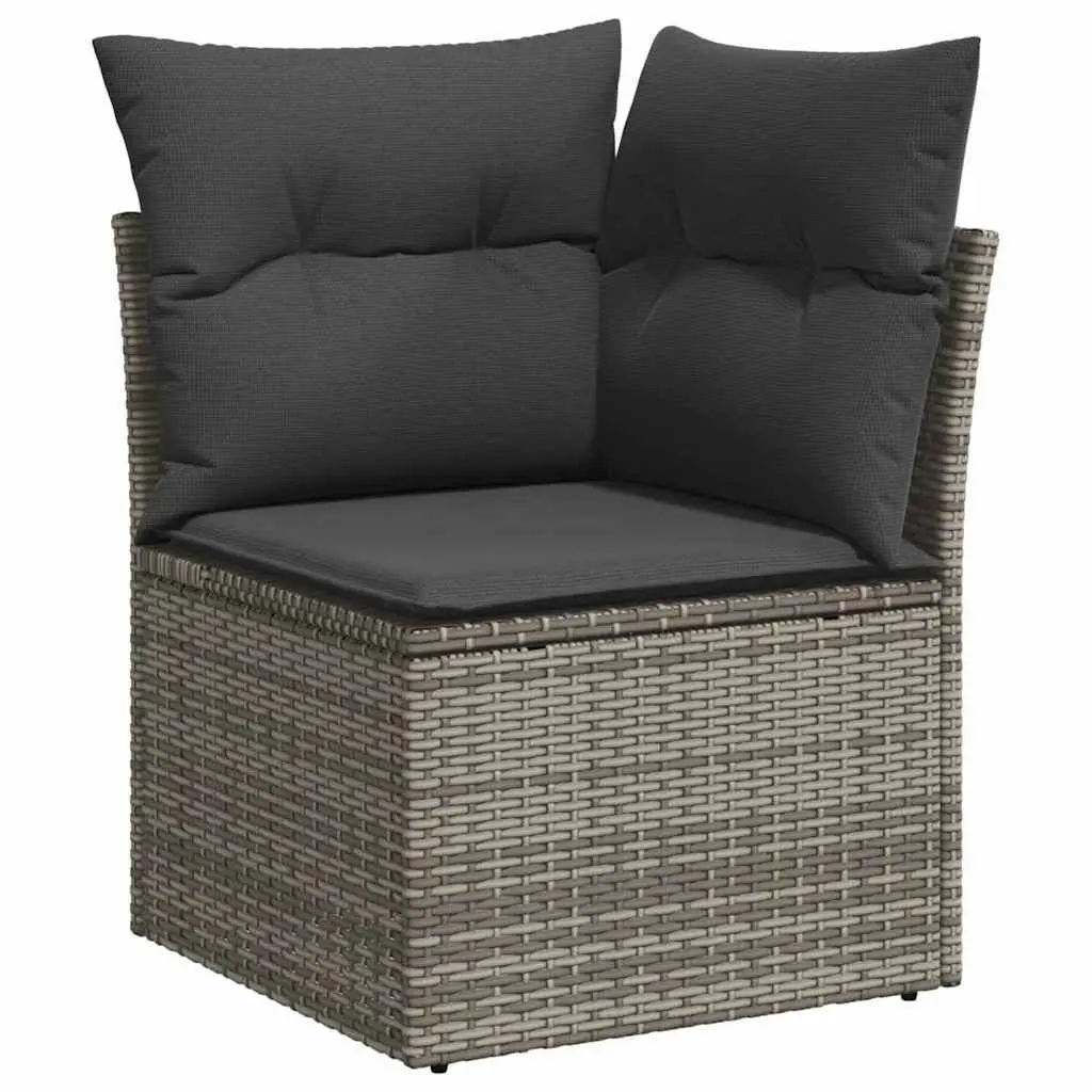 Garden Sofa Set Grey 7 Piece Modular Outdoor Furniture with Cushions