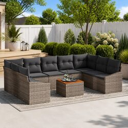 Compact and Stylish 10-Piece Modular Garden Sofa Set