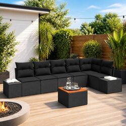 Compact 7-Piece Modular Outdoor Sofa Set