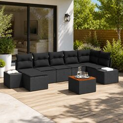 Compact Yet Spacious: 8-Piece Modular Garden Sofa Set
