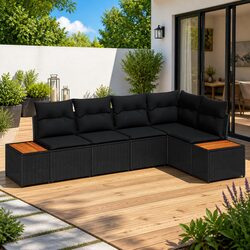 5-Piece Modular Garden Sofa Set for Outdoor Relaxation