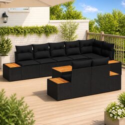 Compact 9-Piece Outdoor Sofa Set with Stylish Design