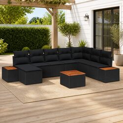 Compact 9-Piece Outdoor Sofa Set for Your Patio