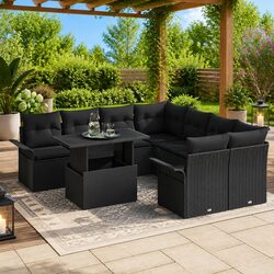 Compact & Confident: 9-Piece Outdoor Sofa Set