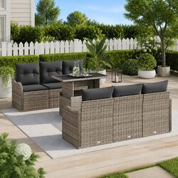 Compact 7-Piece Modular Garden Sofa Set