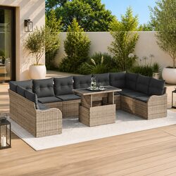 Compact and Stylish 11 Piece Garden Sofa Set