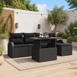 Compact 6-Piece Garden Sofa Set for Outdoor Relaxation