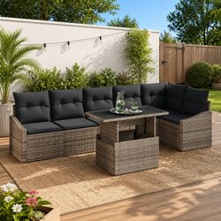Compact and Functional 7-Piece Outdoor Sofa Set