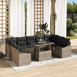 Compact 10-Piece Outdoor Sofa Set with Smart Design
