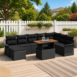 Outdoor Garden Sofa Set 9 Pieces—Comfort in Style