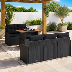 Concise 6-Piece Modular Outdoor Sofa Set