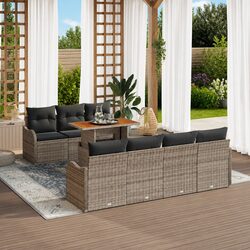 Enjoy Comfort with This 8-Piece Garden Sofa Set in Grey