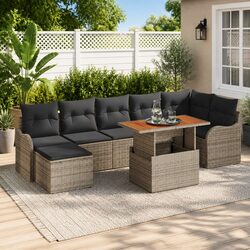 8-Piece Outdoor Sofa Set with Storage - Compact Design