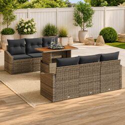 Concise 7-Piece Outdoor Sofa Set Features