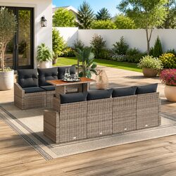 Compact and Stylish 8-Piece Outdoor Sofa Set