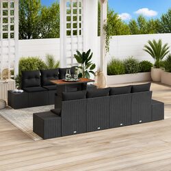 Compact 8-Piece Outdoor Sofa Set: Durable & Stylish