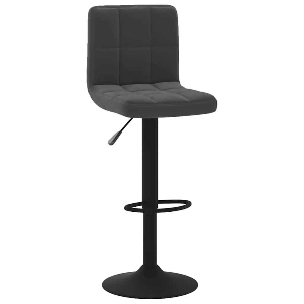 Bar Stools Black Velvet 2 Piece Swivel Counter Height Adjustable Chrome Base