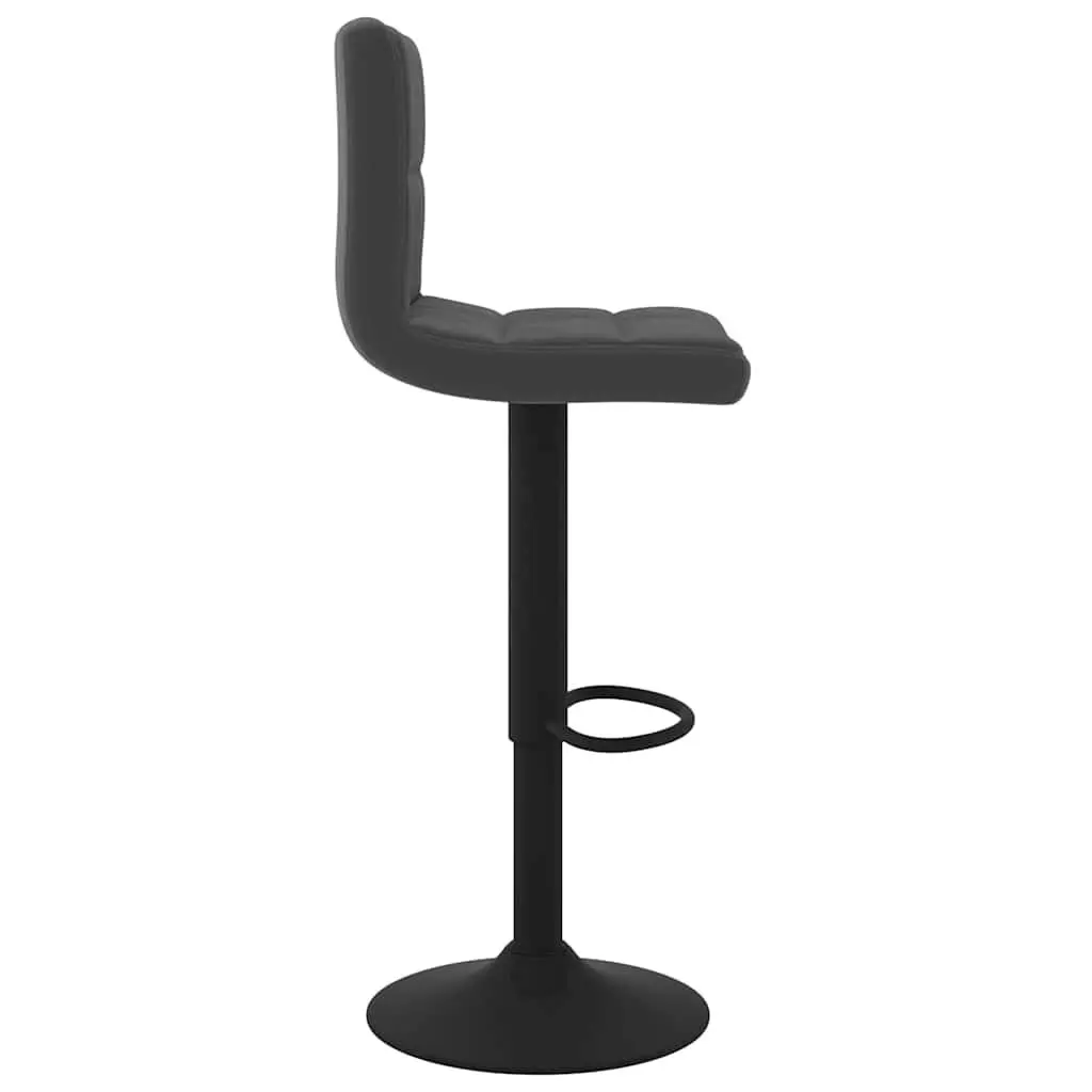 Bar Stools Black Velvet 2 Piece Swivel Counter Height Adjustable Chrome Base