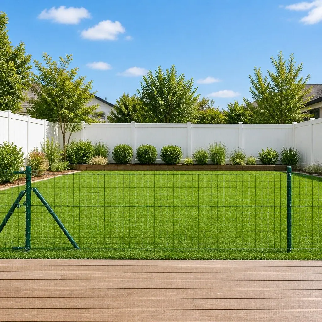 Fence Post 26pcs Green Powder-Coated Steel Garden Boundary Marker Outdoor
