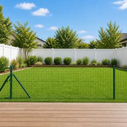 26pcs Garden Fence Posts - Green Steel for Durability