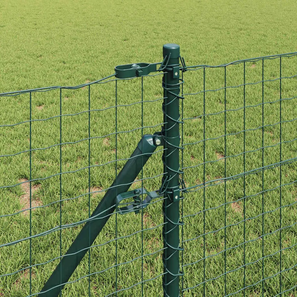 Fence Post Green 26 Piece Steel Embedded Garden Barrier Outdoor Boundary Marker