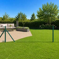 Set of 52 Sturdy Green Steel Fence Posts for Your Outdoors