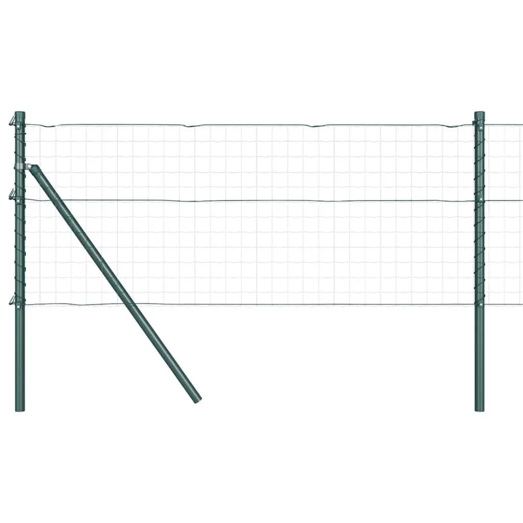 Fence Posts Embedded Steel Green Powder-Coated Garden Barriers Outdoor 52 Pack